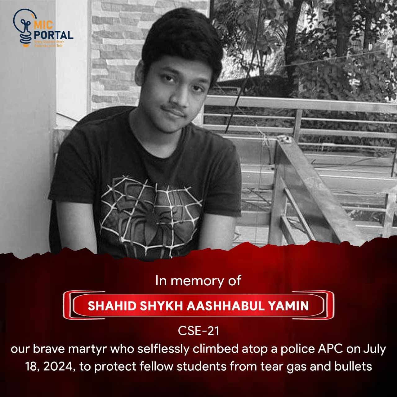 Shykh Aashhabul Yamin at MIST Campus